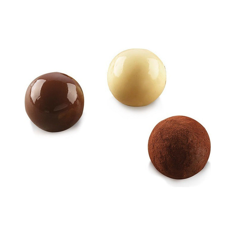 Moldes De Chocolate Moldes Chocolate Silicona 15 Esfera Marrón
