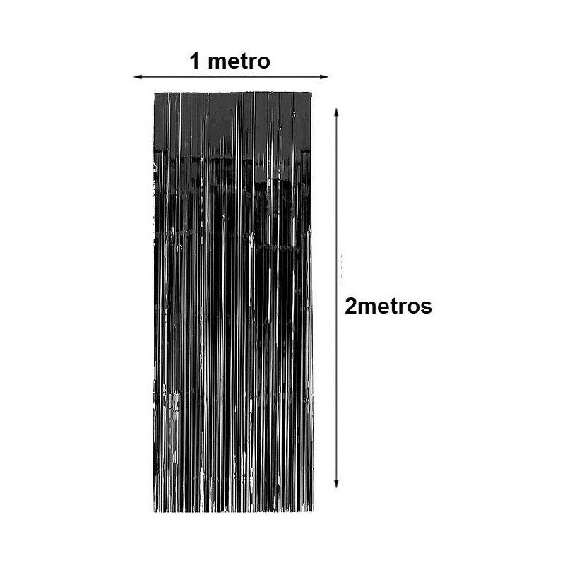 Cortina Negra Guirnaldas Cumpleaños Guirnalda Cumpleaños 2m - Negra 101068 - Rectangular