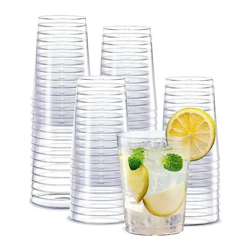 100 Set Vasos Desechables Vaso Plastico Vaso Vasos Cerveceros Vaso De Bebida Vaso Plastico Vasos De Plasticos Vaso... Gris