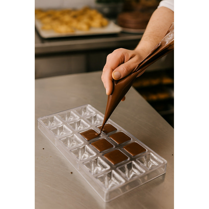 Moldes Para Chocolate Policarbonato Moldes Para Bombones 18c Transparente/ Molde Policarbonato Cuadrado