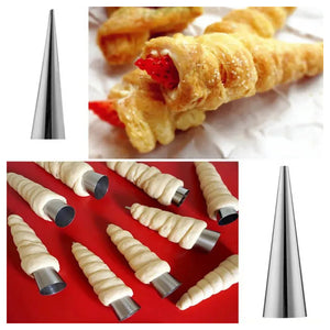 X120 Cono Molde Para Cannoli Cachito Croissant Pan Danes Molde Para Cachito Cachitos Rellenos Molde Conico Molde Para Croissant Pasteleriuscl Gris
