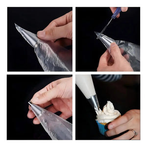 Pack X100 Mangas Pasteleras Desechables Manga Desechable L Transparente