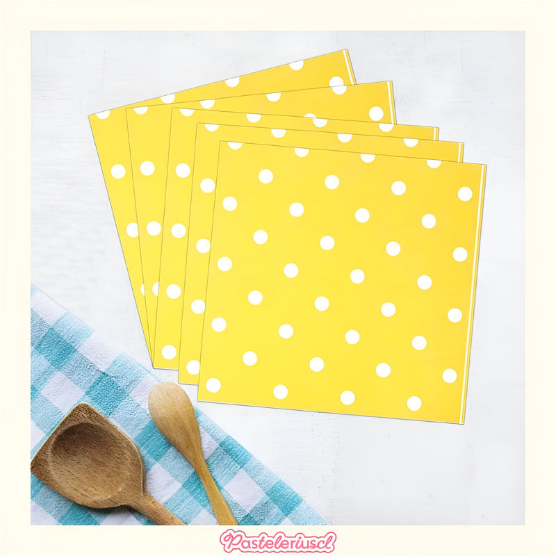 Servilletas Desechables Platos De Papel Suministro De Fiesta Amarillo