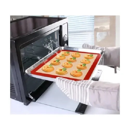 Tapete De Silicona Lamina De Silicona Tapete Horno 30x40cm Lamina De Galletas Alfombrillas Para Hornear Silicona Para... Beige/rojo