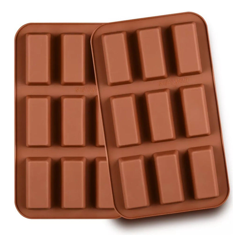 8 Moldes Silicona  Chocolate Molde De Silicona Barra Cereal Marrón 46356