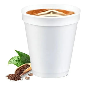 25 Vasos Desechables Plumavit Termico Vaso Cafe 10oz 296ml Blanco 8983