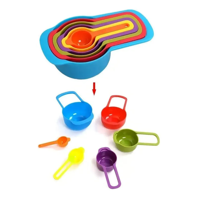 Set Cucharas Medidoras Multicolor 6 Unidades Plástico Plus Gourmet