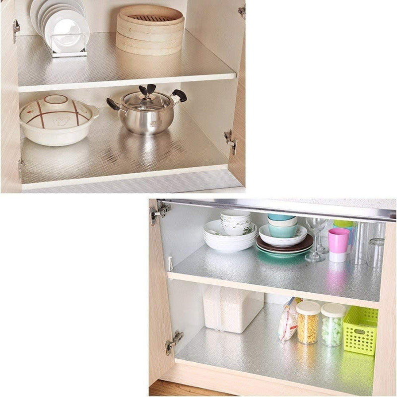 X2 Papel Aluminio Autoadhesivo Papel Mural Cocina Laminas 3m Gris