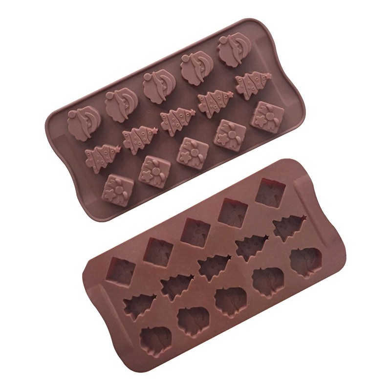 Moldes De Chocolate Molde De Silicona Molde De Navidad  Marrón