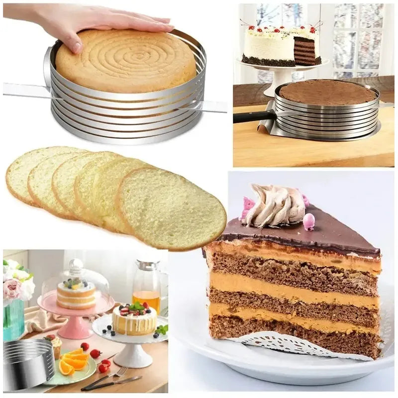 Cortador De Bizcocho Cortador De Torta 30cm + 1 Cuchillo Gris Claro