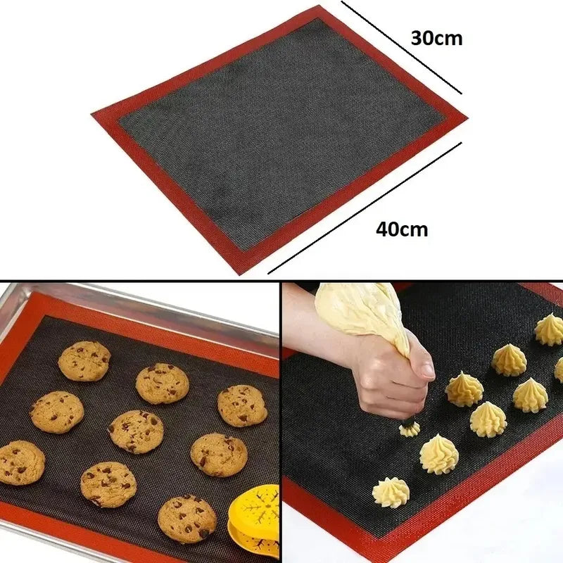 Lamina De Silicona Tapete Horno Microperforado Silpat 30x40 Negro