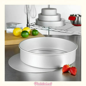 Molde De Aluminio Para Torta Molde Desmontable Molde 32x10cm Moldes Redondos Para Pasteles Con Fondo Extraíble Ideales... Plateado