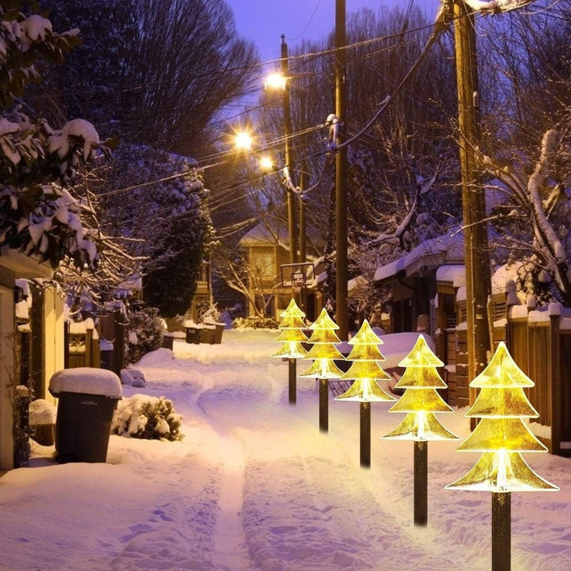 5 Luces Navideñas Luces Navideñas Solares Arboles Navidad Amarillo