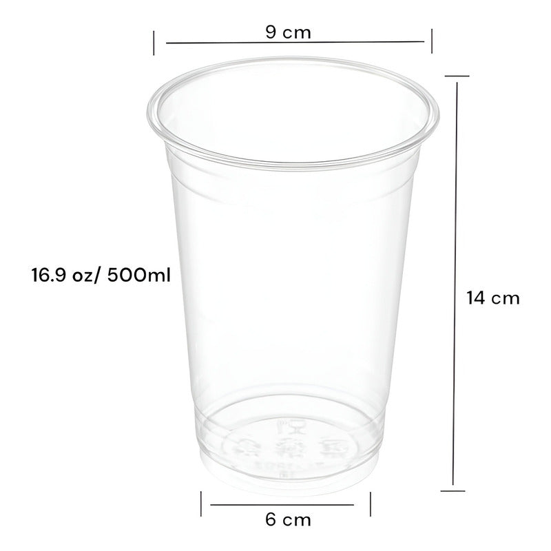 50 Vaso Plastico Desechable Vasos Transparentes 16oz 500ml Transparente