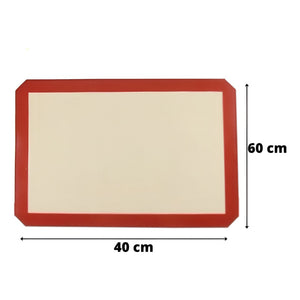Pack X4 Tapete De Silicona Lamina De Silicona Horno 60x40cm Beige