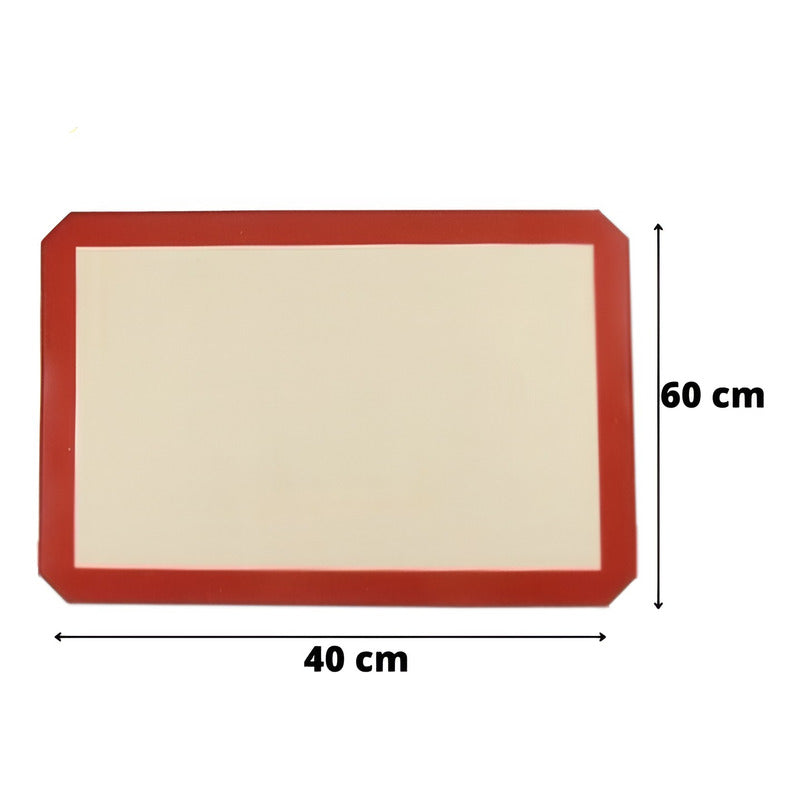 Tapete De Silicona Lamina De Silicona Tapete Horno 60x40cm Beige