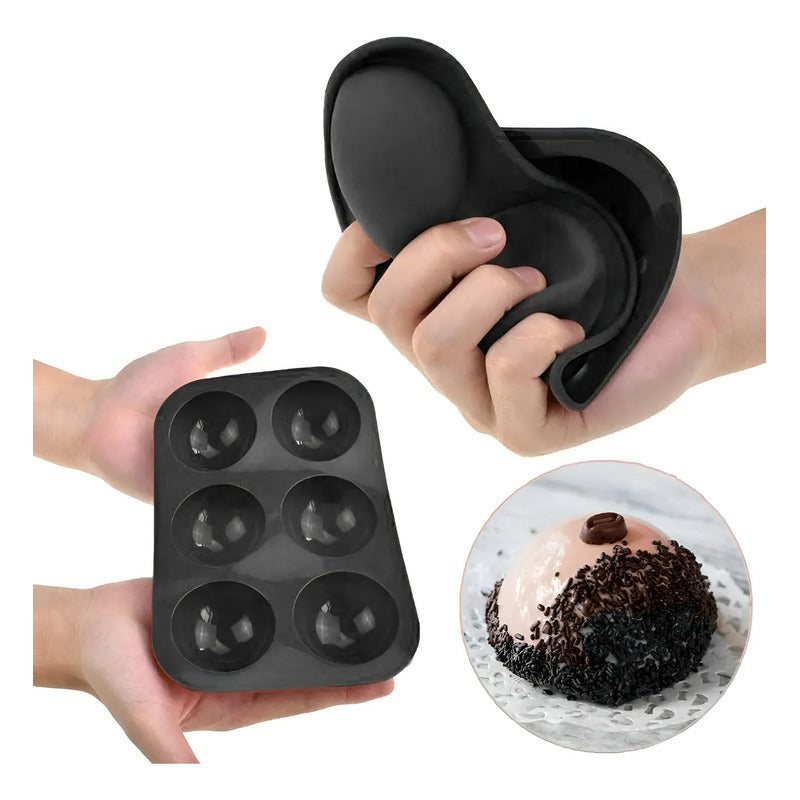 Molde De Silicona Media Esfera Molde Silicona Media Esfera  Multicor