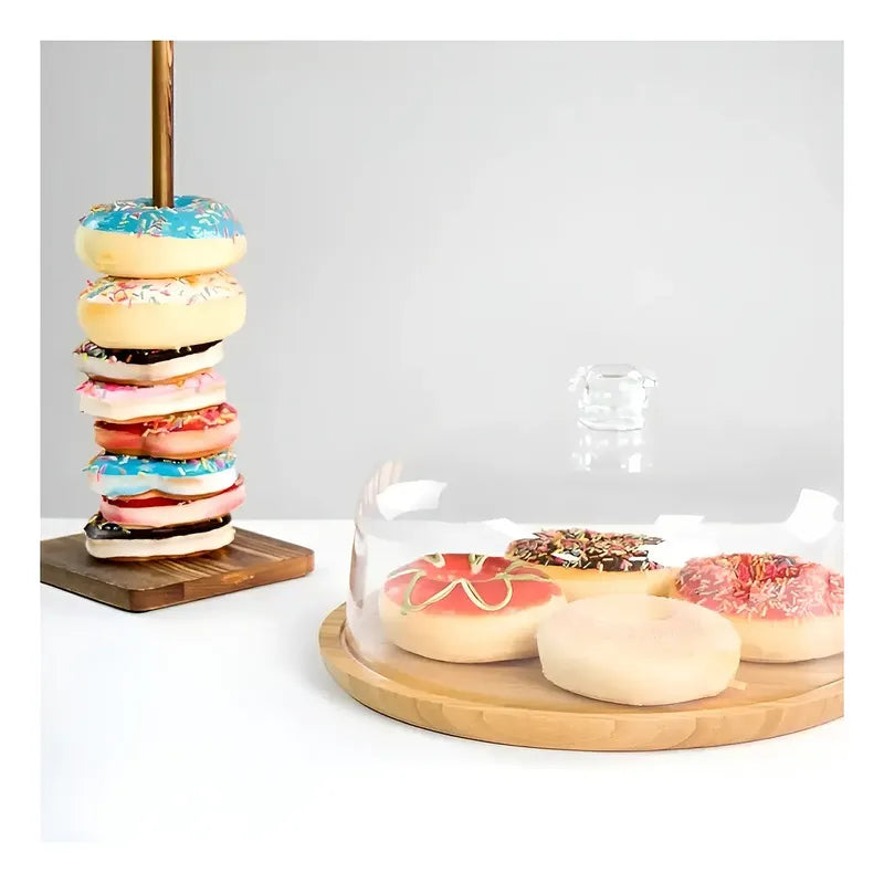 Base Para Tortas Porta Torta Con Tapa Porta Cupcakes 33cm Tortas Plato Bambu Porta Cupcakes Base Para Torta Plato Torta Exhibición Bases Pasteleriuscl Caqui