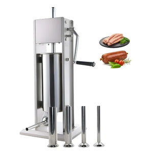 Embutidora Manual Embutidoras De Chorizos Salchichas 10l Máquina Profesional Para Embutir Carnes Longanizas Chorizos Y Salchicha Modelo Doméstico Y Comercial Embutidoras Acero Inoxidable Pasteleriuscl