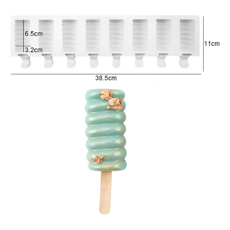 Moldes De Silicona Para Helados Molde Paletas Helado Mini050 - Blanco 050