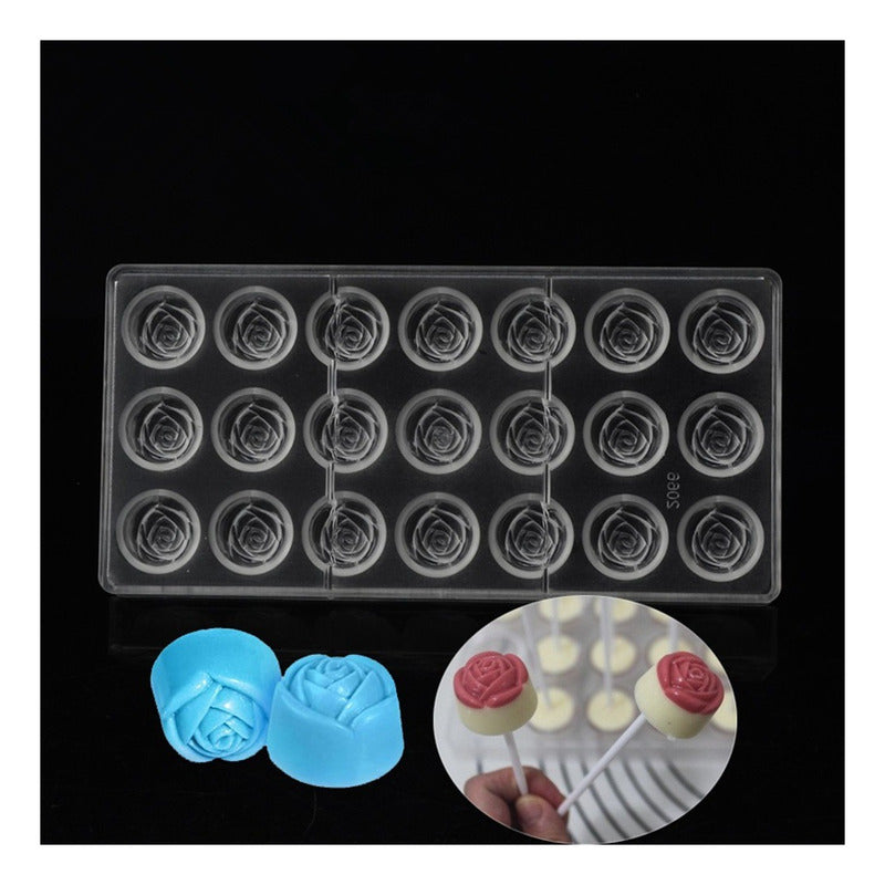 Molde Chocolate Acrilico Molde De Chocolate Molde Rosas Transparente