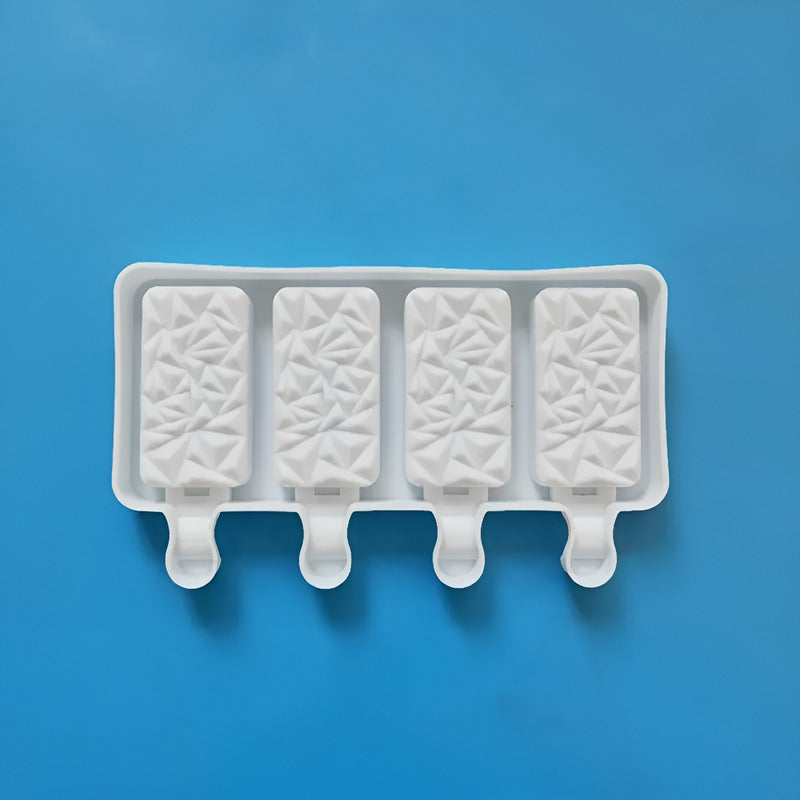 4 Moldes De Silicona Reposteria Molde Helados Molde Diamante Blanco