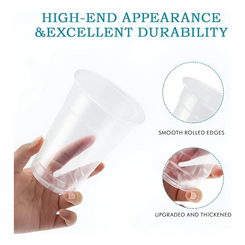 50 Vasos Plasticos Desechables Vasos Para Bebidas 13oz 400ml Transparente