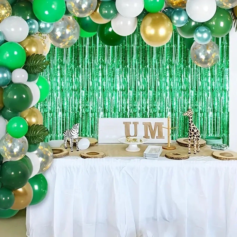 2 Cortina Guirnalda Cumpleaños Guirnalda Cumpleaños Verde 2m Verde Cortina De Cumpleaños