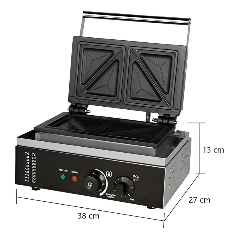 Sandwicheras Maquina Para Sandwiches Sanduchera Doble 1500w Plateado / Sandwicheras Doble