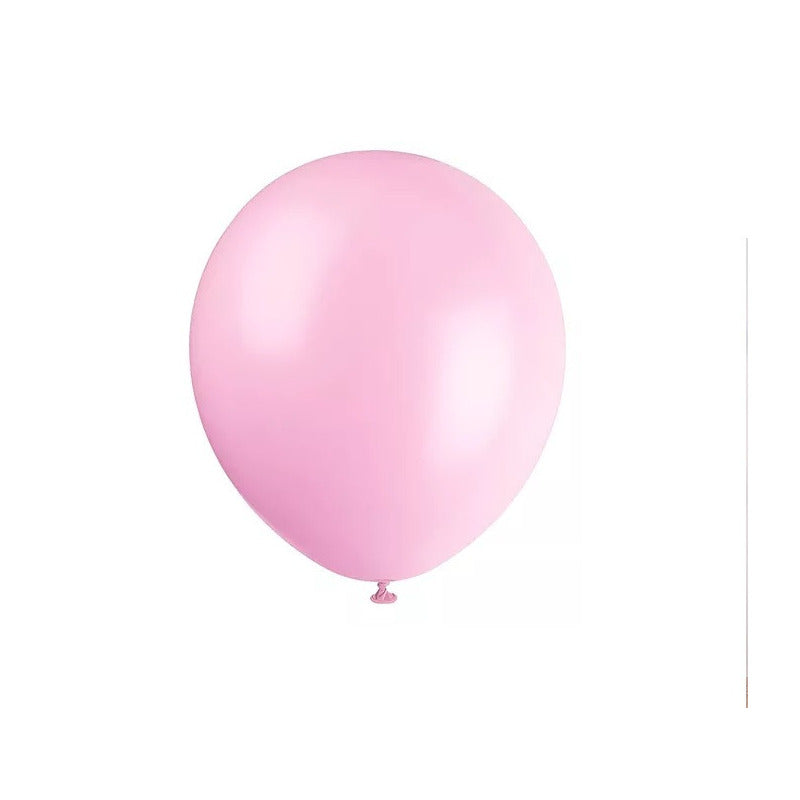 Pack 50 Set De Cumpleaño Globo Cumpleaños Globos Metalizados Rosa
