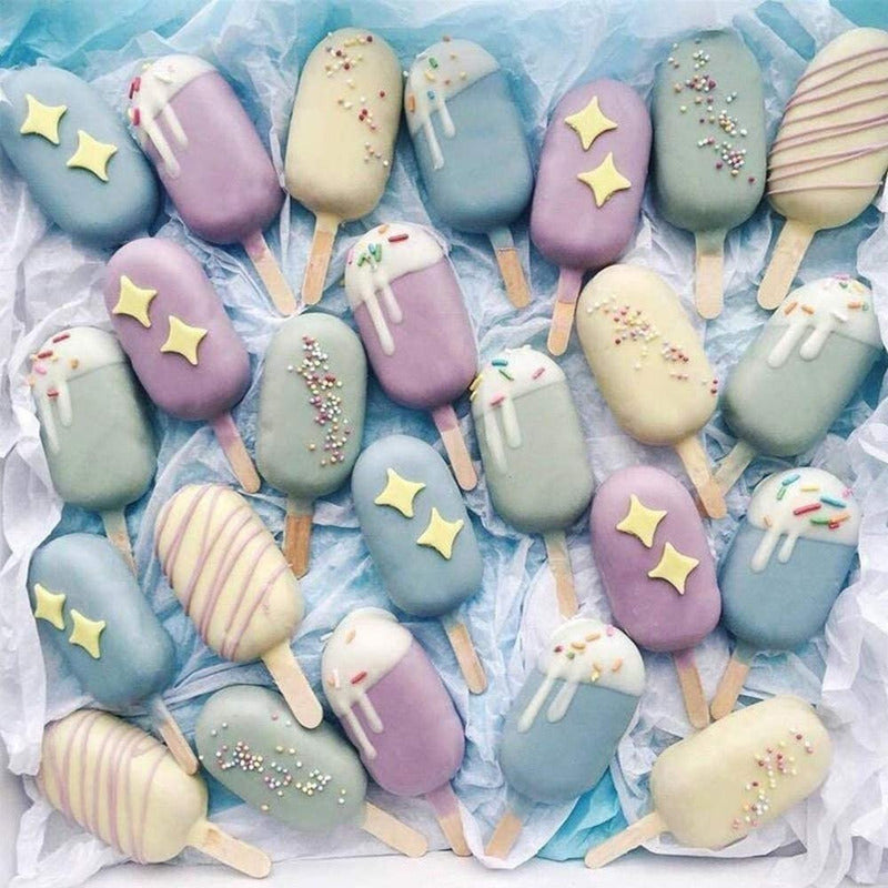 Moldes De Silicona Para Helados Molde Paletas Helado Mini418 Blanco