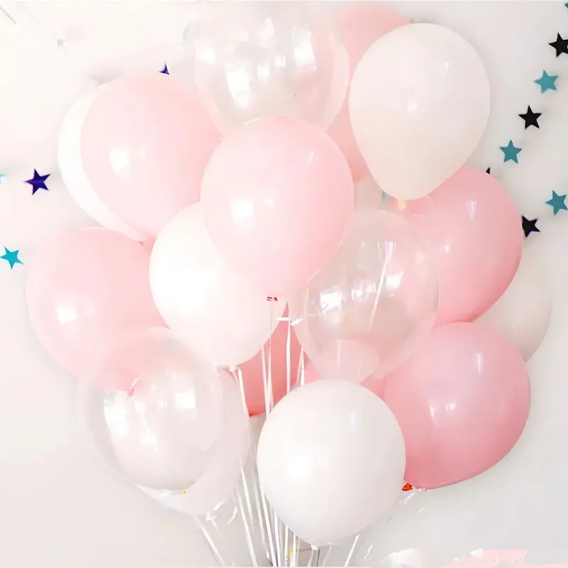 Pack De 25 Globos Redondos Rosa Metalizados Para Cumpleaños Y Decoración