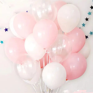 Pack De 25 Globos Redondos Rosa Metalizados Para Cumpleaños Y Decoración