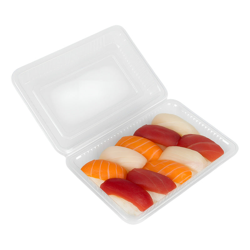 140 Bandejas Plastica Para Sushi Envase Transparente 3 Rolls Transparente/ Envase Para Sushi 3 Rolls