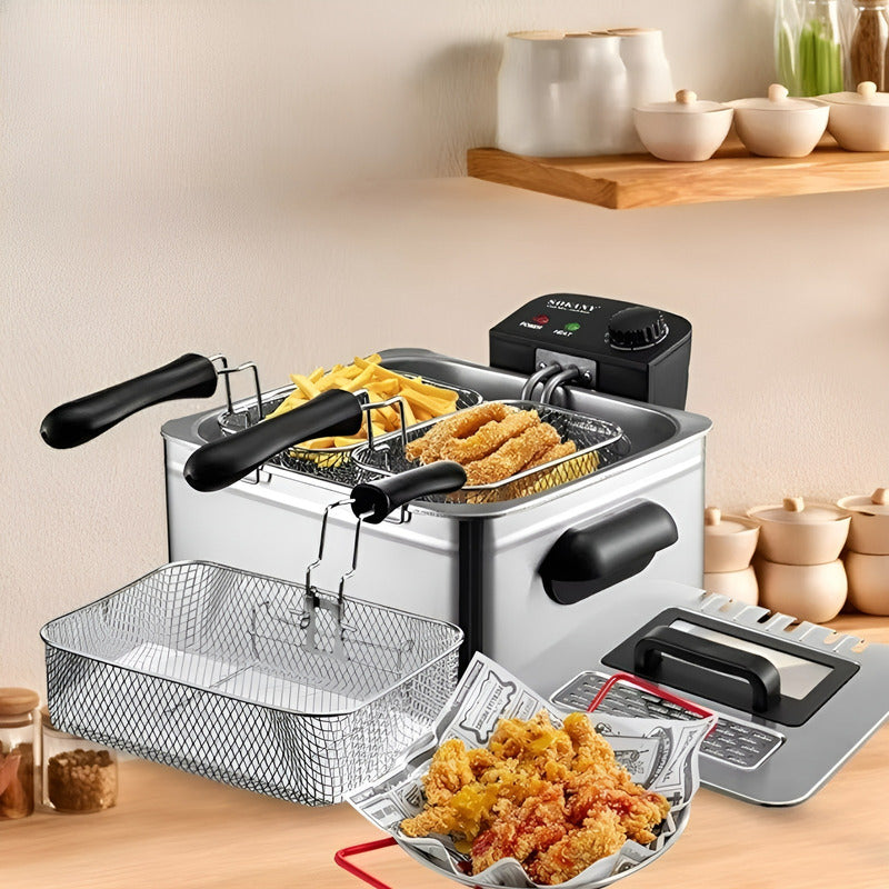 Freidoras Electricas Freidora De Aceite Freidora Papas 5.0l Plateado / Freidora De Aceite 50/60 Hz