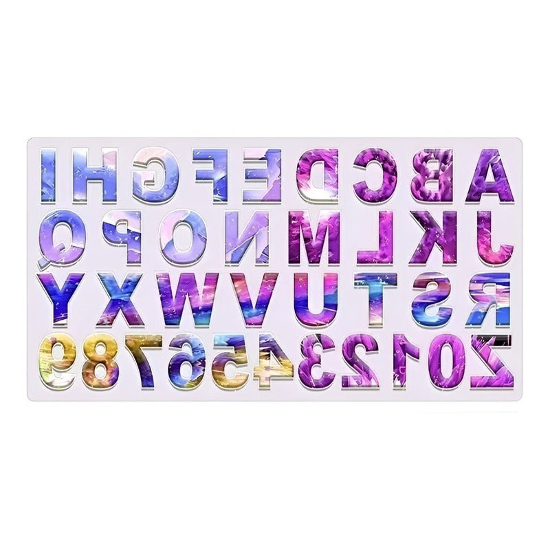 Molde De Silicona Letras Moldes Silicona Reposteria 36 Cavid Blanco