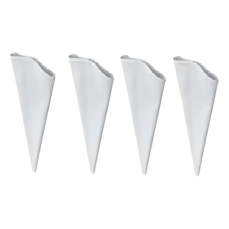 Pack X4 Manga Pastelera Profesional Tela Mangas De Tela 40cm Manga Pastelera Tela 40cm Bolsas Tela De Pastelería Extra... Blanco