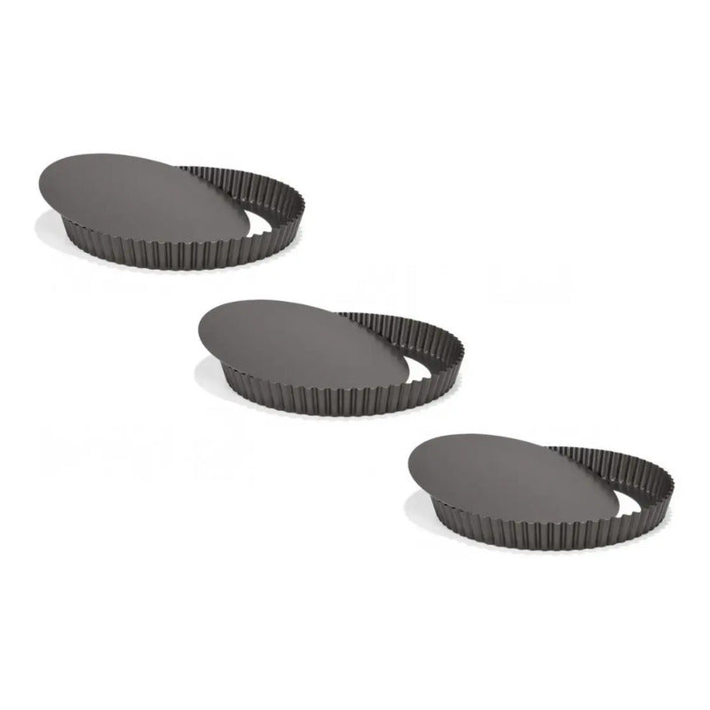Pack X3 Molde Desmontable Moldes Desmontables Moldes 26cm Gris Claro