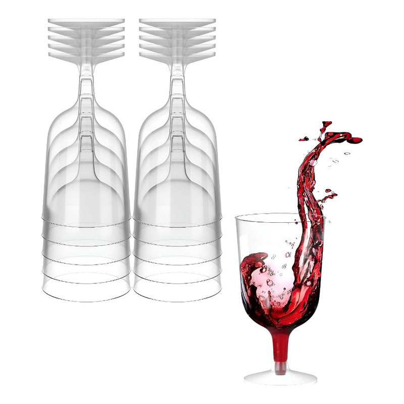 20 Copas De Vino Copa Acrilico Copa Plastico Copas 6oz/177ml Transparente