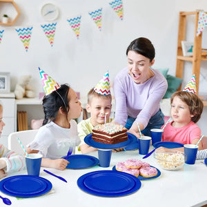 Vajilla De Cumpleaños Servilletas Decoracion Desechables 20p Celeste
