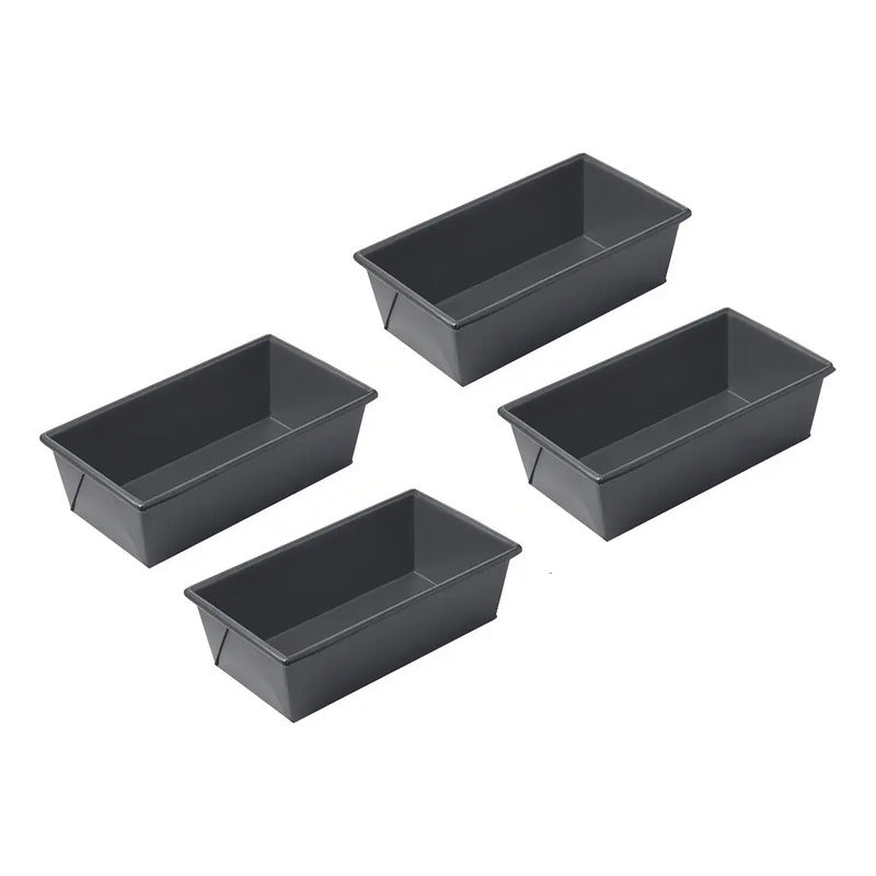 Pack X4 Molde Pan Molde Para Pan De Molde Rectangular 20cm Molde 20cm Rectangular Fijo Para Pastel Biscocho Molde Rectangular Queque 20cm Molde Fijo 20cm Para Pan De Sandwich Pasteleriuscl Gris