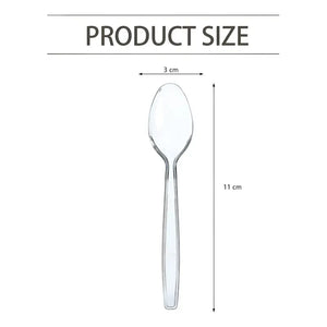 Pack De 200 Mini Cucharas De Plástico Pasteleriuscl Transparentes Para Postre Y Helado