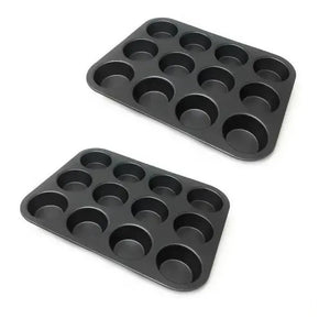 Pack X2 Moldes 12 Cupcakes Molde Cupcake Molde Muffin Gris Gris Claro