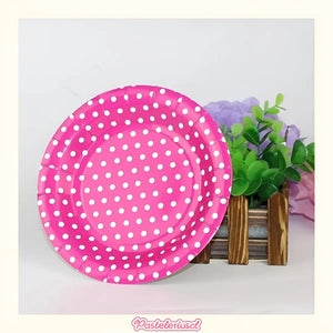 10 Platos Desechables Platos Cumpleaños Platos De Papel 18cm Fucsia