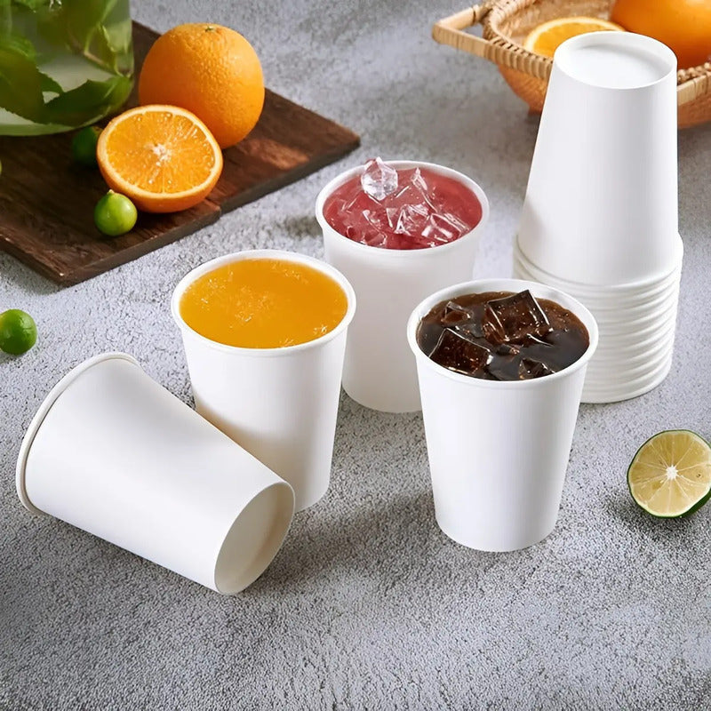 Vaso Cafe Polipapel Vaso Kraft Vaso C/tapa+manga 12oz 50und Vasos Para Cafe Vaso Desechable Termico Polipapel Balnco Pasteleriuscl Blanco