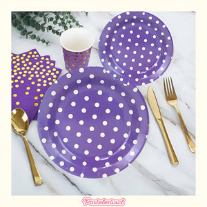 10 Platos Desechables Platos De Papel Platos Cumpleaños 18cm Violeta