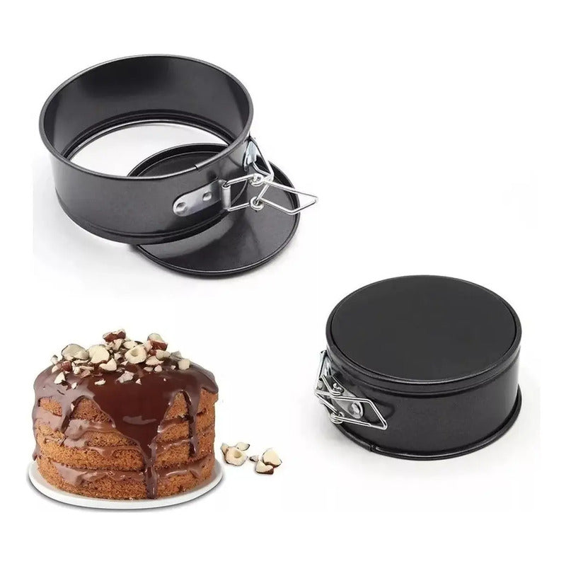Molde Torta Moldes Queque Moldes Desmontables Mini Redondo Gris Claro