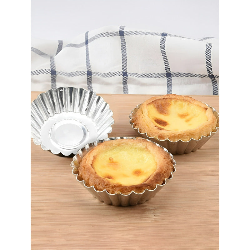 6 Moldes Reposteria Molde Aluminio Molde Mini Tartaletas 6cm Plateado