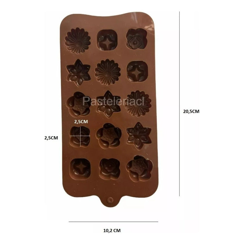 Moldes De Chocolates Moldes Chocolate Silicona 5 Flores N1