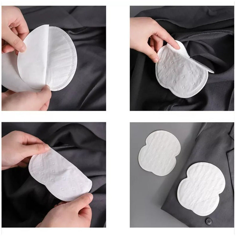 120 Parches Protectores Piel Antitranspirantes Axilas Polera Blanco